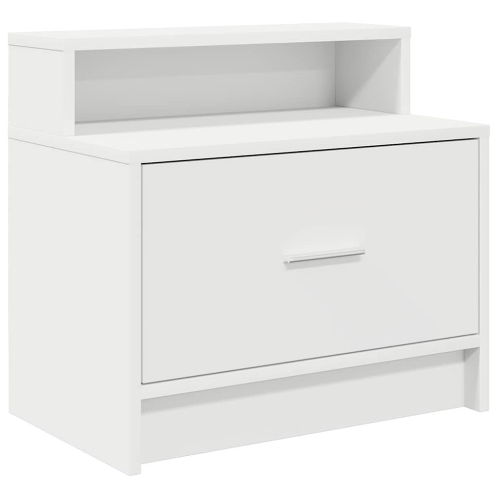 vidaXL Noptiera cu sertar alb 51x31x47 cm