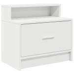vidaXL Noptiera cu sertar alb 51x31x47 cm