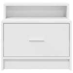 vidaXL Noptiera cu sertar alb 51x31x47 cm