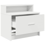 vidaXL Noptiera cu sertar alb 51x31x47 cm