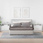 vidaXL Noptiere cu sertar 2 buc Alb 51x31x47 cm
