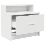 vidaXL Noptiere cu sertar 2 buc Alb 51x31x47 cm