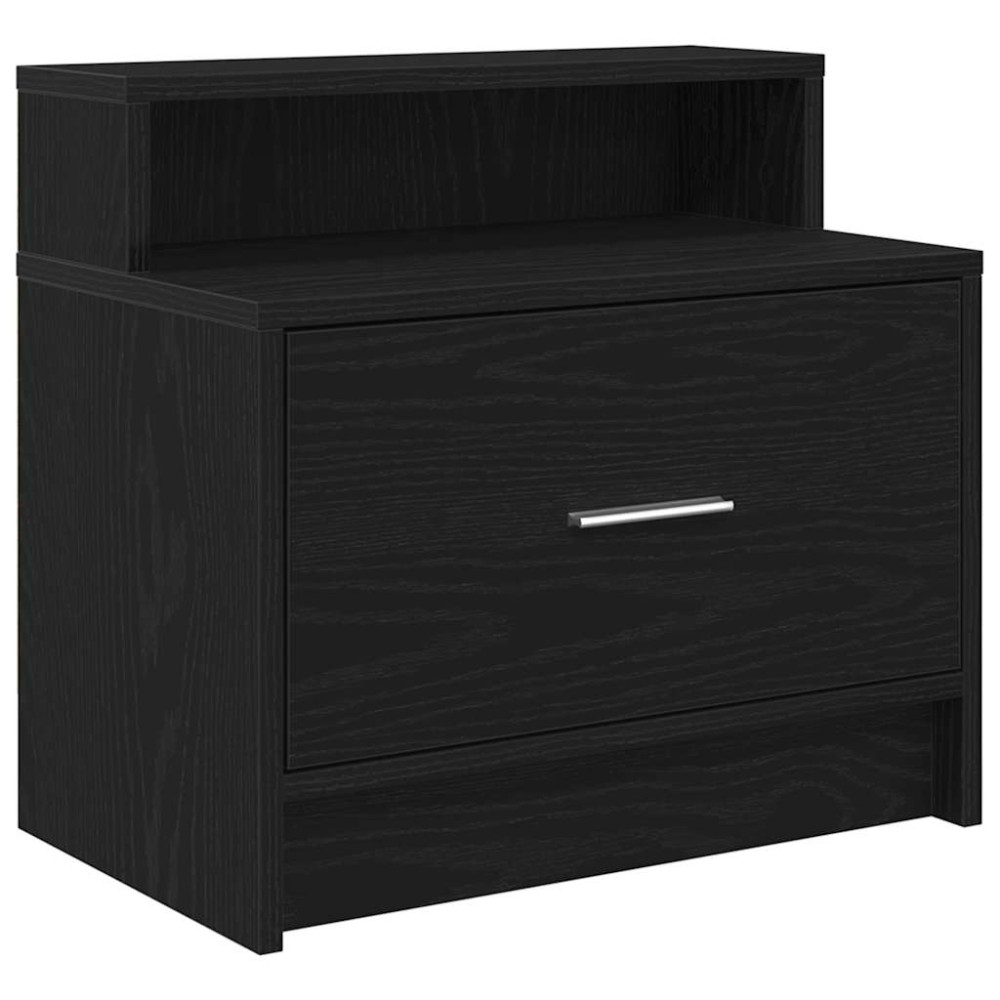 vidaXL Noptiera cu sertar stejar negru 51x31x47 cm