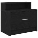 vidaXL Noptiera cu sertar stejar negru 51x31x47 cm