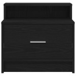 vidaXL Noptiera cu sertar stejar negru 51x31x47 cm