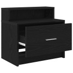 vidaXL Noptiera cu sertar stejar negru 51x31x47 cm