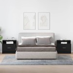 vidaXL Noptiere cu sertar 2 buc stejar negru 51x31x47 cm