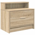 vidaXL Noptiera cu sertar Stejar Sonoma 51x31x47 cm