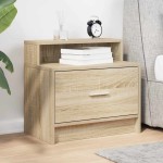 vidaXL Noptiera cu sertar Stejar Sonoma 51x31x47 cm