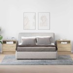 vidaXL Noptiere cu sertar 2 buc. Stejar Sonoma 51x31x47 cm