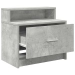 vidaXL Noptiera cu sertar gri beton 51x31x47 cm
