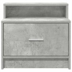 vidaXL Noptiere cu sertar 2 buc gri beton 51x31x47 cm