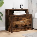 vidaXL Noptiera cu sertar stejar afumat 51x31x47 cm