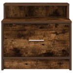 vidaXL Noptiera cu sertar stejar afumat 51x31x47 cm