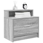 vidaXL Noptiere cu sertar 2 buc Gri Sonoma 51x31x47 cm