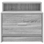 vidaXL Noptiere cu sertar 2 buc Gri Sonoma 51x31x47 cm