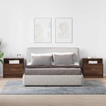 vidaXL Noptiere cu sertar 2 buc Stejar maro 51x31x47 cm