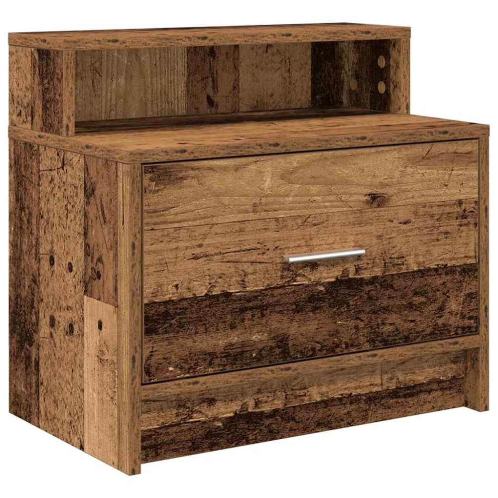 vidaXL Noptiera cu sertar lemn vechi 51x31x47 cm