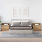 vidaXL Noptiere cu sertar 2 buc Stejar artizanal 51x31x47 cm