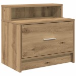 vidaXL Noptiere cu sertar 2 buc Stejar artizanal 51x31x47 cm