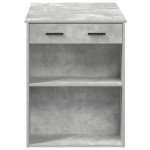 vidaXL Birou cu sertar și raft Gri beton 102x62x77,5 cm lemn prelucrat vidaXL Birou cu sertar și raft Gri beton 102x62x77,5 cm lemn prelucrat