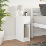vidaXL Noptiera cu sertar alb 20x36x60 cm