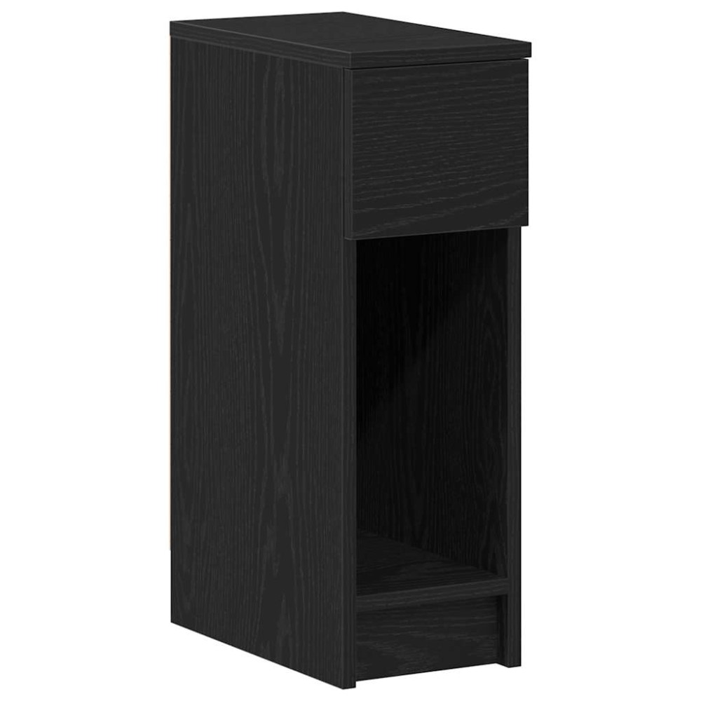 vidaXL Noptiera cu sertar stejar negru 20x36x60 cm