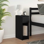 vidaXL Noptiera cu sertar stejar negru 20x36x60 cm
