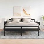 vidaXL Noptiere cu sertar 2 buc stejar negru 20x36x60 cm