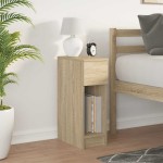 vidaXL Noptiera cu sertar Stejar Sonoma 20x36x60 cm