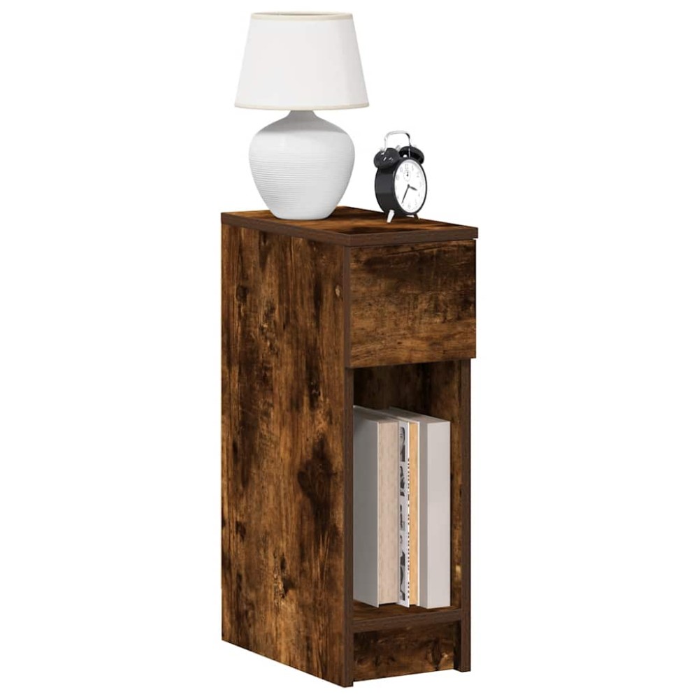 vidaXL Noptiera cu sertar stejar afumat 20x36x60 cm