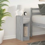vidaXL Noptiera cu sertar Gri Sonoma 20x36x60 cm