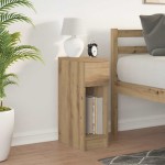 vidaXL Noptiera cu sertar Stejar artizanal 20x36x60 cm