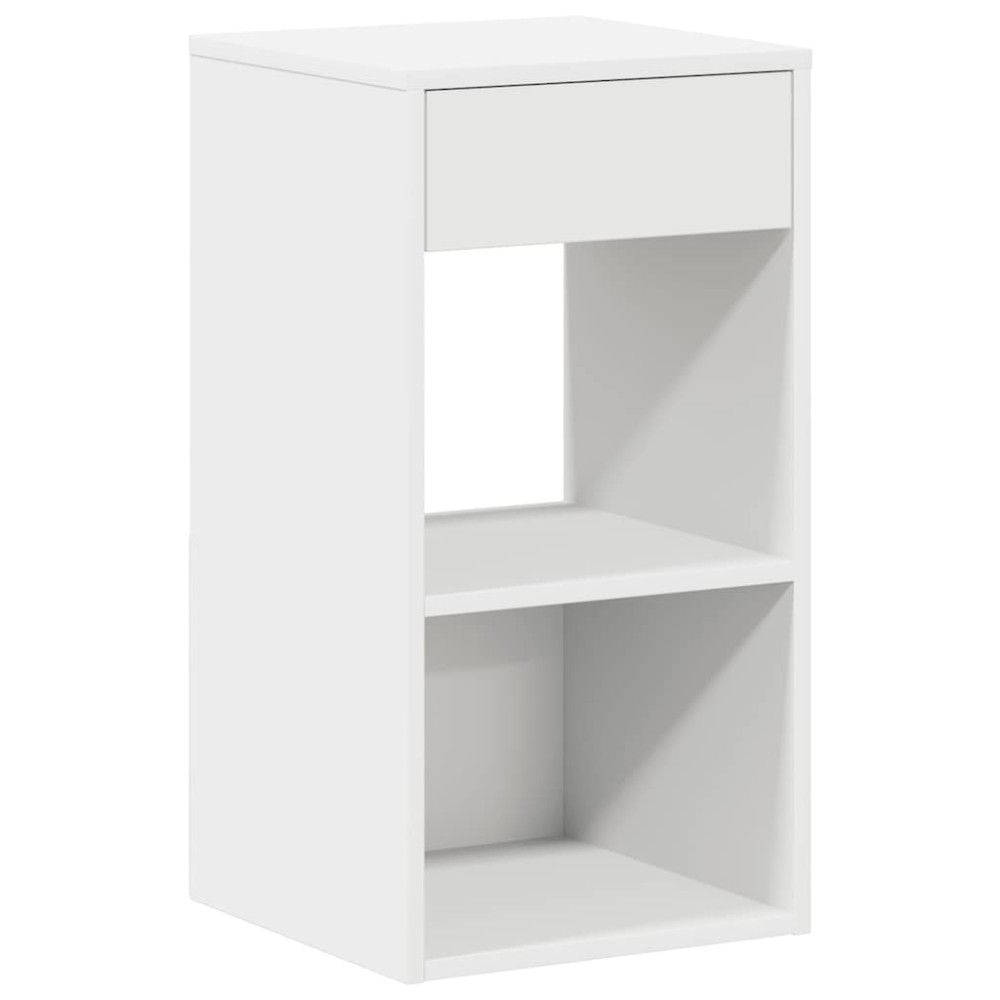 vidaXL Noptiera cu sertar alb 35x34x66,5 cm