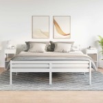 vidaXL Noptiere cu sertar 2 buc Alb 35x34x66,5 cm