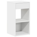 vidaXL Noptiere cu sertar 2 buc Alb 35x34x66,5 cm