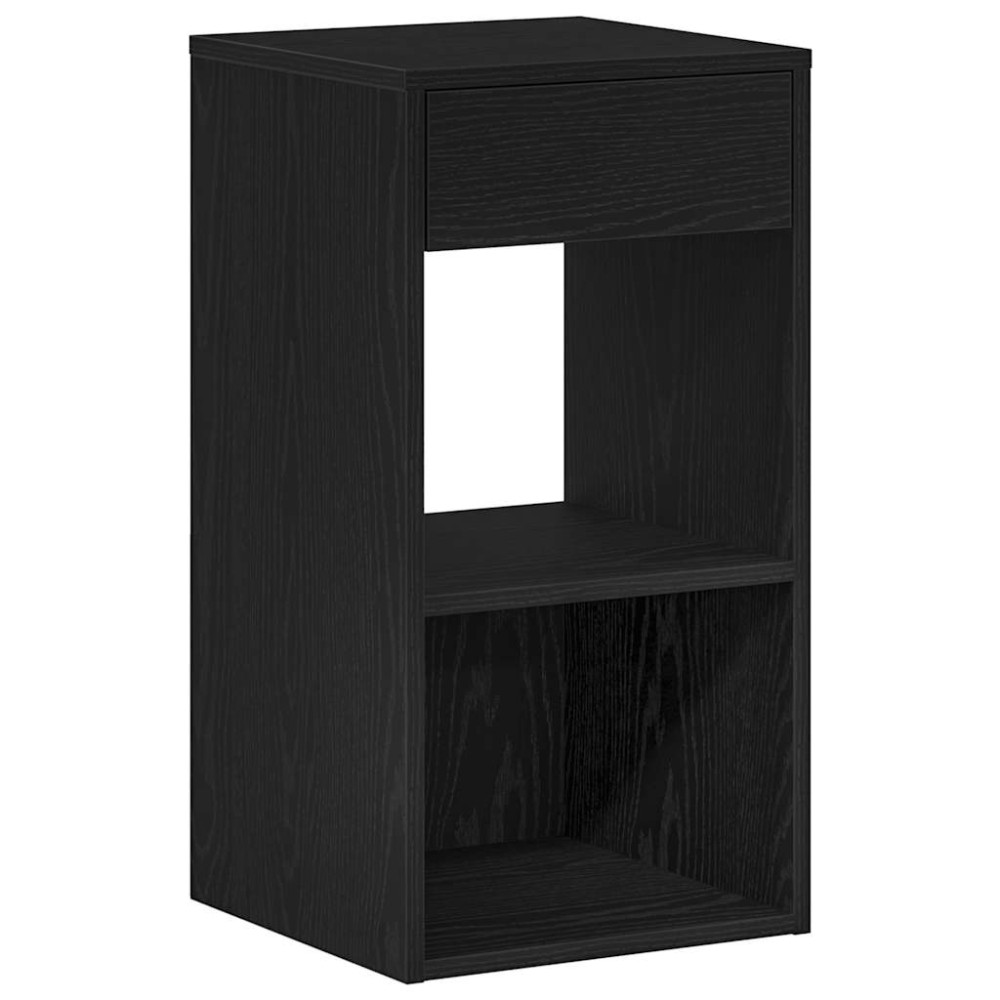 vidaXL Noptiera cu sertar stejar negru 35x34x66,5 cm