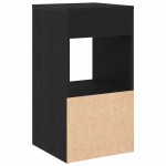 vidaXL Noptiera cu sertar stejar negru 35x34x66,5 cm