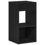 vidaXL Noptiere cu sertar 2 buc stejar negru 35x34x66,5 cm