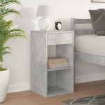 vidaXL Noptiera cu sertar gri beton 35x34x66,5 cm