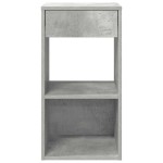 vidaXL Noptiera cu sertar gri beton 35x34x66,5 cm