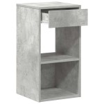 vidaXL Noptiera cu sertar gri beton 35x34x66,5 cm