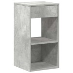 vidaXL Noptiere cu sertar 2 buc gri beton 35x34x66,5 cm