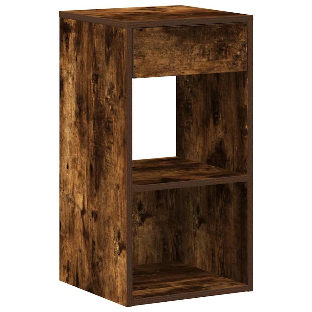vidaXL Noptiera cu sertar stejar afumat 35x34x66,5 cm