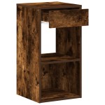 vidaXL Noptiere cu sertar 2 buc Stejar afumat 35x34x66,5 cm