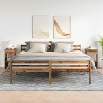 vidaXL Noptiere cu sertar 2 buc lemn vechi 35x34x66,5 cm