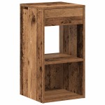 vidaXL Noptiere cu sertar 2 buc lemn vechi 35x34x66,5 cm