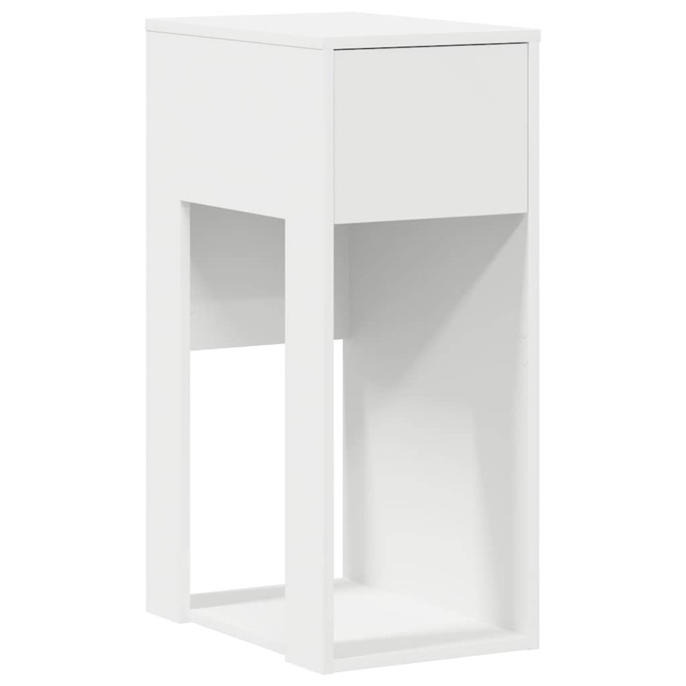 vidaXL Suport turn pentru computer cu sertar alb 30x44x74 cm