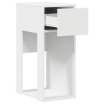 vidaXL Suport turn pentru computer cu sertar alb 30x44x74 cm vidaXL Suport turn pentru computer cu sertar alb 30x44x74 cm