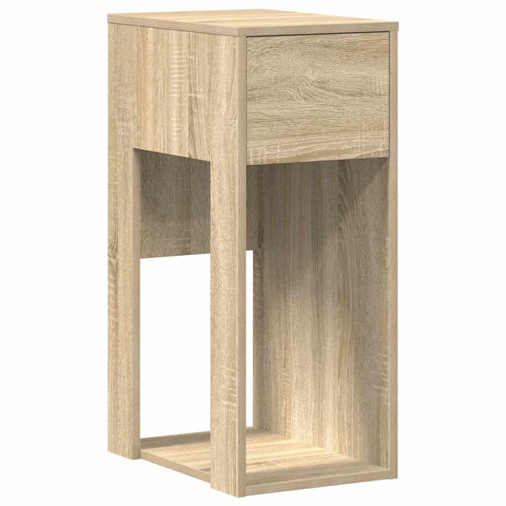 vidaXL Suport turn pentru computer cu sertar Stejar Sonoma 30x44x74 cm